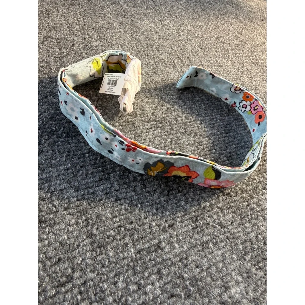 Vera Bradley Floating Garden Lanyard Floral ID Key Holder Blue Multi NWT
